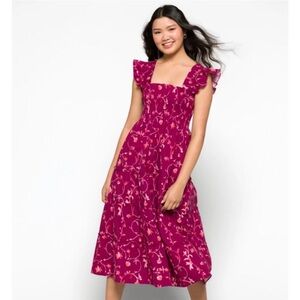 Hill House Ellie Nap Dress size Small in Burgandy floral
